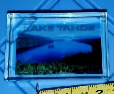 Lake Tahoe Nevada Souvenir  Lucite View Box Paperweight • $5