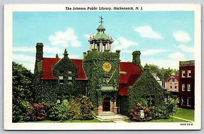 Postcard The Johnson Public Library Hackensack NJ P161 • $7.97