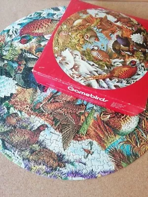 WADDINGTONS Vintage GAME BIRDS 500 Piece Circular Jigsaw Puzzle RSPB. COMPLETE.  • £9.99