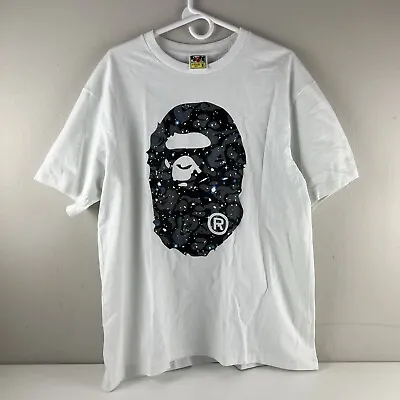 A Bathing Ape Shirt Men's Extra Large Space Camo White Short Sleeve • $52.96