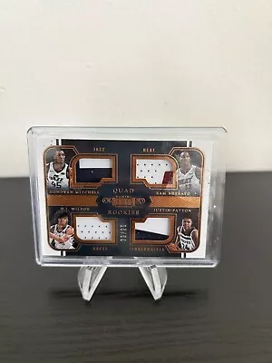 2017-18 Dominion Donovan Mitchell Bam Adebayo Quad Rookie Jersey Patch /25 • $55