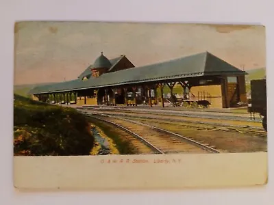 O And W Railroad Station Liberty New York Vintage Postcard NY 1906 • $13.95