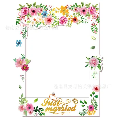 £4.95 • Buy Happy Wedding Frame Photo Booth Decor Picture Selfie Frame Party Celebration