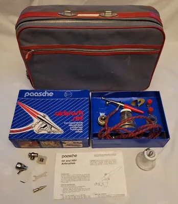 Vintage Airbrush Set H-Set With Original Box  Extra Glass Bottles Carrying Case • $64.99