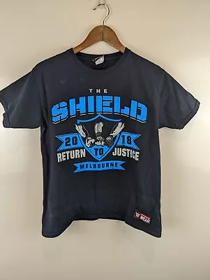 WWE The Shield Return To Justice 2018 Sorry Sleeve Faded T-shirt Kids Size L • $14.95