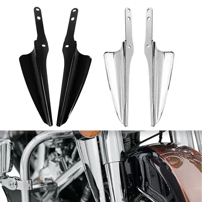 Motorcycle Front Fork Mount Wind Deflectors Windshield For Harley Touring 95-18 • $35.99
