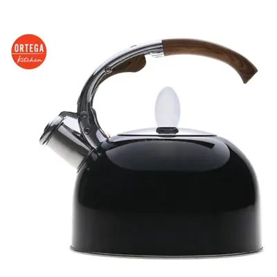 Ortega Kitchen 2.5L Whistling Stovetop Kettle - Black/Bamboo AU Free Shipping • $39.99