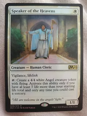 MTG Magic - Speaker Of The Heavens - Core Set 2021 - Rare - Foil Near Mint • $3.40