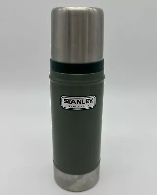 Stanley 16oz Vacuum Bottle Travel Thermos Green Stainless Steel Vtg Classic READ • $29.95
