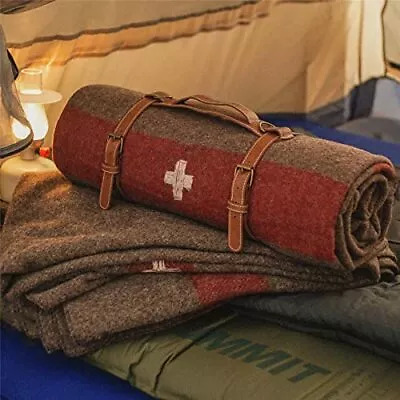$90.48 • Buy 100% Wool Blanket 4.5 LBS Swiss Army Military Reproduce Warm Thick Washable 5...