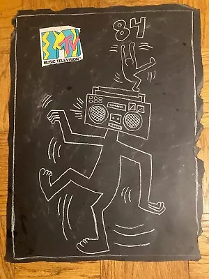 Keith Haring  Radiohead  1984 W. MTV Sticker • $270