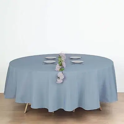 DUSTY BLUE 90  ROUND POLYESTER TABLECLOTH Wedding Party Tabletop Supplies Dinner • $8.70