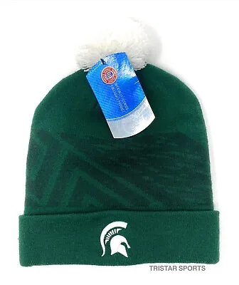 Michigan State Spartans Beanie Nike Cuffed Pom Cap Hat Adult One Size Green Cap • $14.90