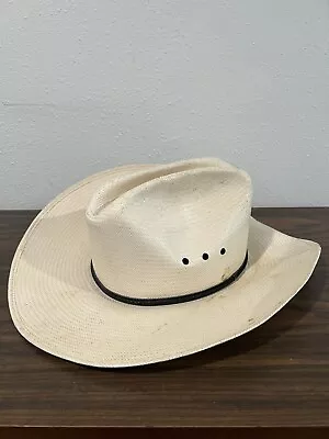 Resistol Size 7 3/8 Cowboy Hat 8X George Strait Shantung Panama Self Conforming • $39.99