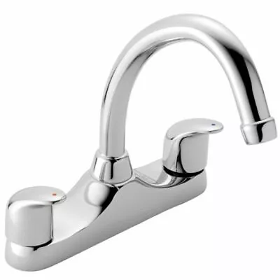 £59.99 • Buy Pegler Haze Dual Control Deck Mounted Sink Mixer Tap With Tubular Spout 4G4011