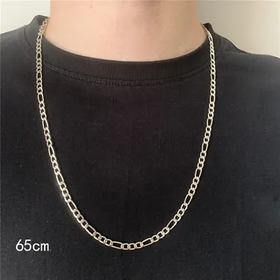 Men Neck Chain Long Necklace Gold Silver Color Neck Jewelry Chain Necklace Basic • $1.90