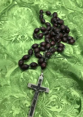 Catholic Church Altar ANTIQUE  5 Decade Habit Rosary  Tabernacle • $150