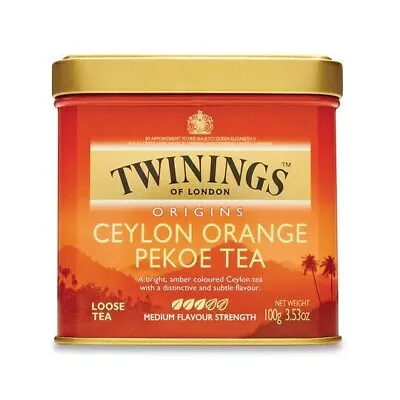 Twinings Ceylon Orange Pekoe Loose Tea Caddy 100g Loose Free Shipping World Wide • $45.99