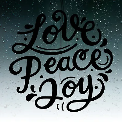 Love Peace Joy Sticker Inspirational Happy Self Adhesive Vinyl Decal Home Decor • £2.15
