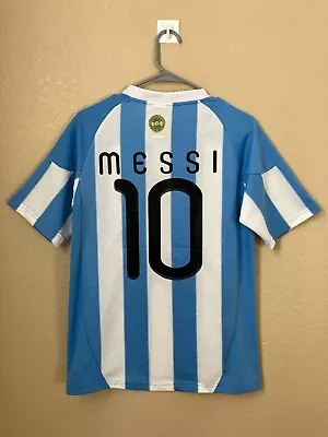 Adidas Argentina MESSI #10 Jersey 2010 Home World Cup Men's 38 Chest M/L • $45