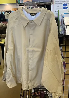 Men's Auburn Sportswear Tan Snap Up Lined Windbreaker Jacket- 5XL • $45