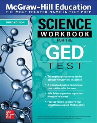 McGraw-Hill Education Science Workbook For The GED Test Third Edition (Paperbac • $14.25