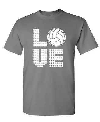 VOLLEYBALL LOVE - Unisex Cotton T-Shirt Tee Shirt • $14.99