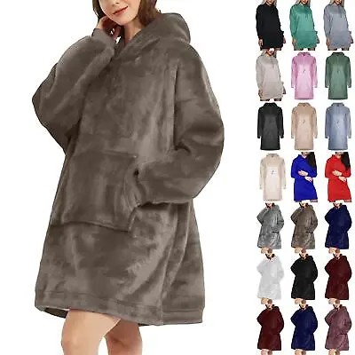 £12.49 • Buy Womens Hooded Fluffy Teddy Bear Faux Fur Fleece Ladies Sweatshirt Oversize Dress