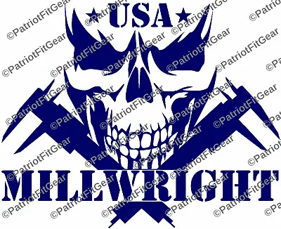 MillwrightUSAMillwrightCalipersSkullMicrometersStickerCustom Vinyl Decal • $5.95