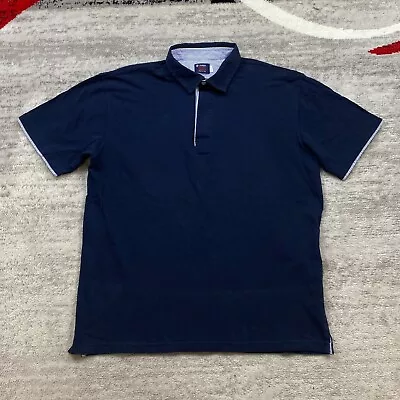 Finery Amalfi Coast Polo Shirt 3XL XXXL Blue Button Cotton Golfer Outdoors Italy • $28.77