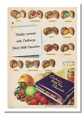Cadburys Milktray Retro Poster Chocolate Sweet Old Advert Picture Cocoa Pleasure • £21.99
