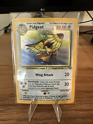 Pokémon TCG — Pidgeot — Vintage (1999) | Unlimited Holo Rare | Jungle | No. 8/64 • $7.50