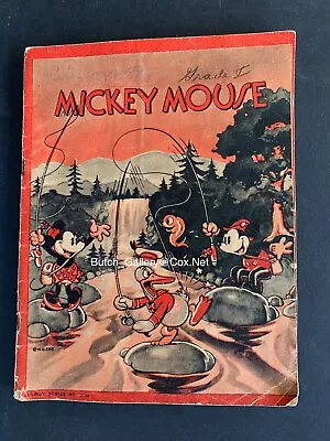 MICKEY MINNIE MOUSE LONG BILLED DONALD DUCK Work Book WDE 1930s • $95