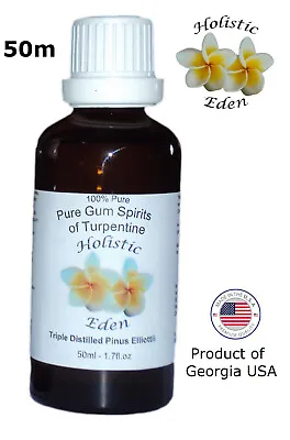 50ml 100% Pure Gum Spirits Of Turpentine Distilled Pine Rosin Pinus Elliotti • $35