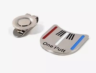 ONE Putt Systems Triple Track Alignment Magnetic Golf Ball Marker W/ Clip 🔥 • $14.99