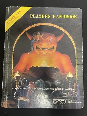 Advanced Dungeons & Dragons Players Handbook 6th Printing TSR Gary Gygax 1980 • $54.99