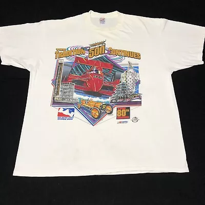 Vintage 1996 Indy 500 T-shirt Indianapolis Indy Racing Made USA XXL Vtg Line Up • $32