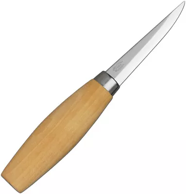 Mora Wood Carving 106C Tan Birch Wood Carbon Steel Fixed Blade Knife 02619 • $28.95