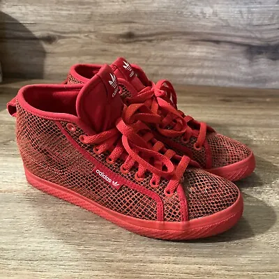 Adidas Honey Heel Red Size 8 Fashion Sneakers • $45
