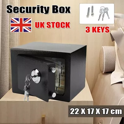 Thicker Steel Security Safe Money Cash Deposit Box Office Home Safety Mini • £26.47