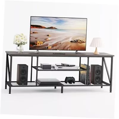  63 Inch TV Stand TV Entertainment Center For 60 65 70 Inch 63 Inch Grey Oak • $141.58