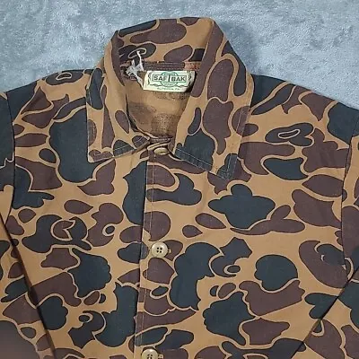 VTG SafTBak Camo Shirt Mens Large Button Up Hunting Lightweight USA • $24.99