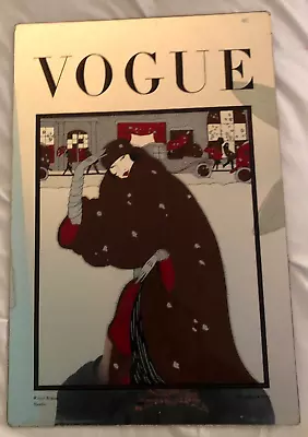 Vintage VOGUE Magazine Mirror November 1920 WINTER FASHIONS Number ART DECO Lady • $149.99