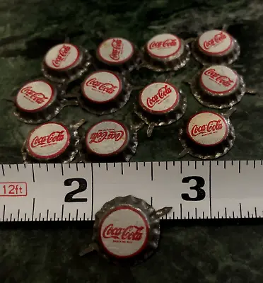 12 COCA-COLA Vintage MINIATURE Enamel Bottle Caps Never Used On 2.5  Mini Bottle • $29.22