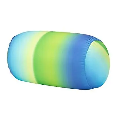 MICROBEAD PILLOW Bolster Squishy Neck Roll Lumbar Travel Blue Green FOCUSTREE • $39.47