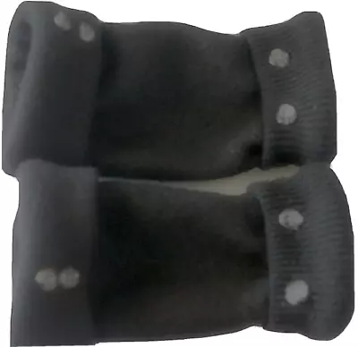 Fingerless Gloves Black 100% Merino Wool Medium M Mittens Arm Warmers Winter • $32.98