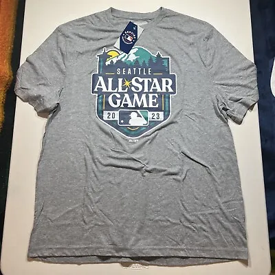 Majestic 2023 MLB Seattle All Star Game Logo T-Shirt Gray | NWT Size XL • $10