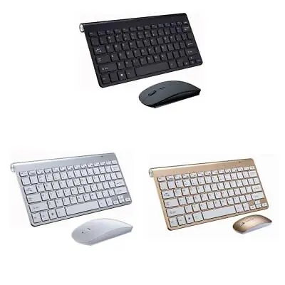 Wireless 78 Keys Keyboard & Portable Mouse Combo For Windows PC Mac Apple • £14.76