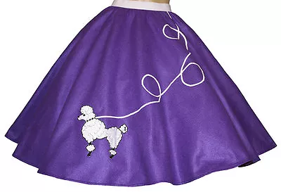 Purple FELT Poodle Skirt _ Girl Size LARGE (Age 10-13) _ Waist 25 - 35  _ L: 23  • $29.95