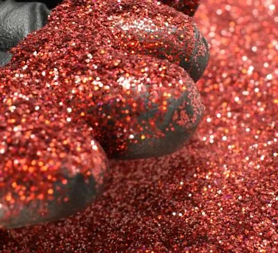 Bright Red Holographic Metal Flake Glitter 0.008 .008 Painting Crafting Hotrod • $19.86